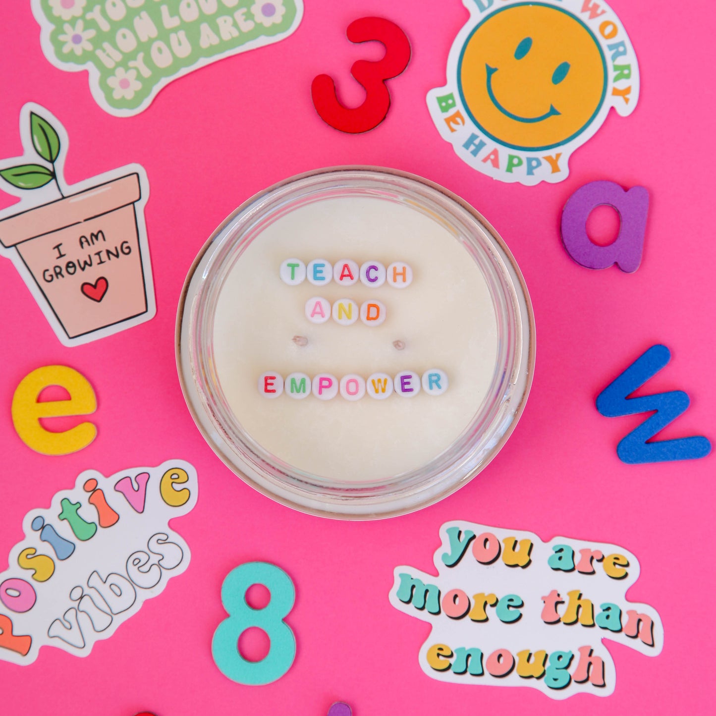 "Teach and Empower" Love Heart Candle