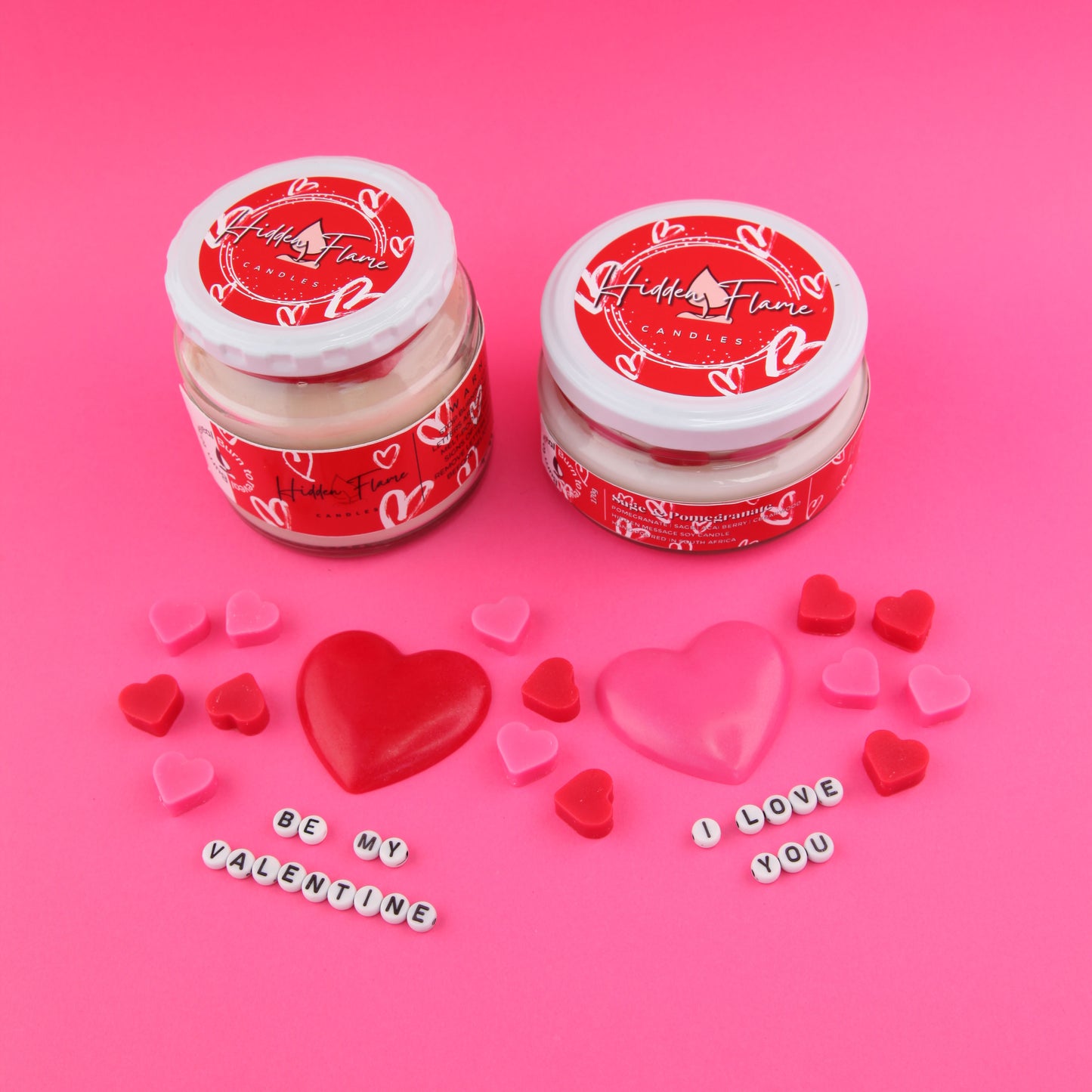 "Be My Valentine" Love Heart Candle